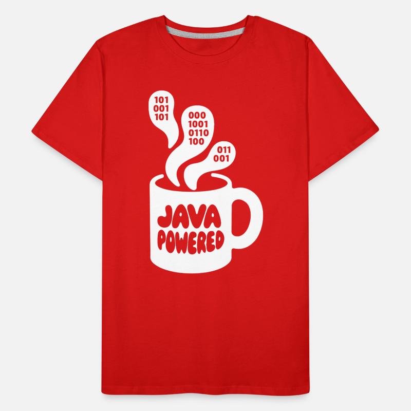 Tasse alimentée par Java : Vapeur binaire T-shirt bio Premium Homme
