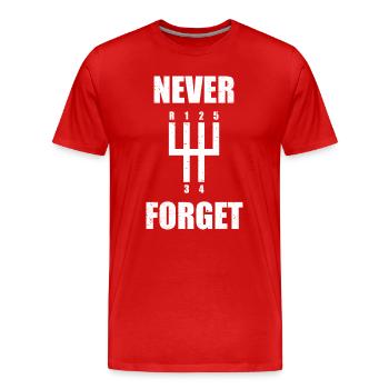 Never forget Car lover car guy mechanic - Männer Premium Bio T-Shirt - Rot - Vorne - Damien (186cm)