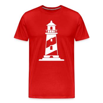 Cadeau de Noël de la mer du Nord de l’Allemagne - T-shirt bio Premium Homme - rouge - Devant - Damien (186cm)