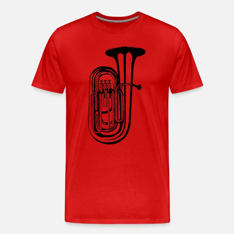 Tuba - Männer Premium Bio T-Shirt - Rot