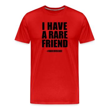 Ich habe einen seltenen Freund, EDS raredisease - Männer Premium Bio T-Shirt - Rot - Vorne - Damien (186cm)