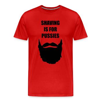 Bart Schnurrbart lustiger Spruch lustige Sprüche - Männer Premium Bio T-Shirt - Rot - Vorne - Damien (186cm)
