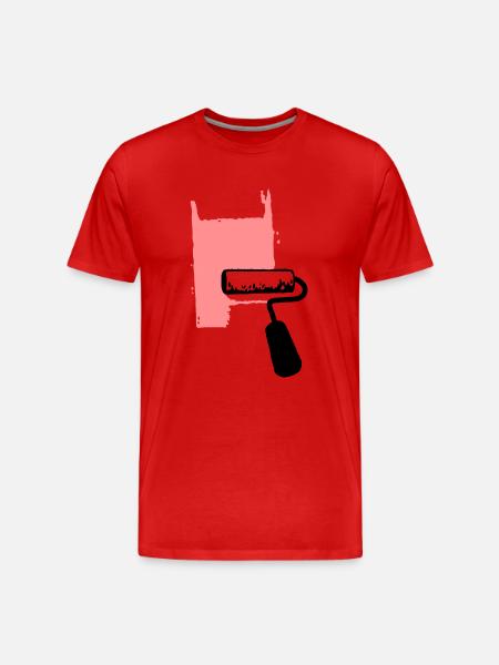 Farbroller - Männer Premium Bio T-Shirt - Rot
