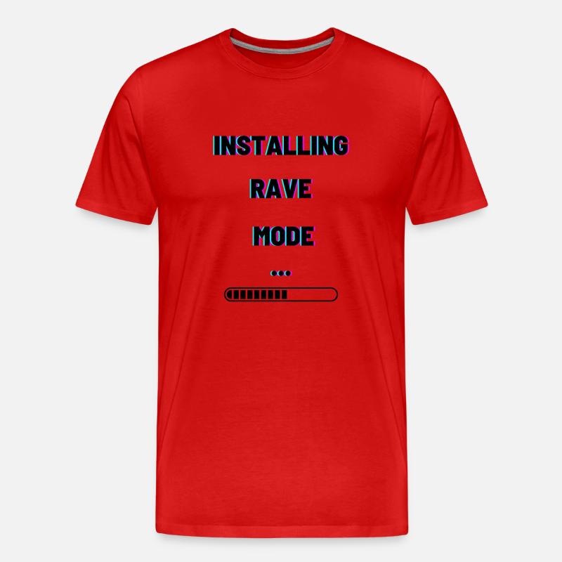Installing Rave Mode dark - Männer Premium Bio T-Shirt - Rot