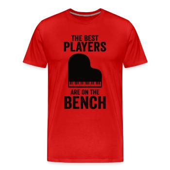 Les meilleurs joueurs Pianiste Pianiste - T-shirt bio Premium Homme - rouge - Devant - Damien (186cm)