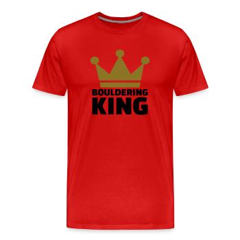 Bouldering King - T-shirt bio Premium Homme - rouge - Devant - Damien (186cm)