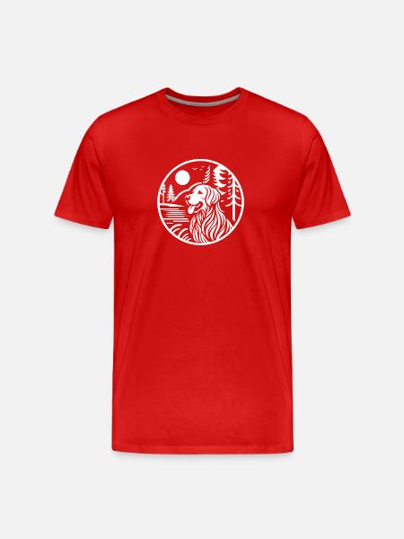 Golden Retrievers, of course - Men's Premium Organic T-Shirt - red