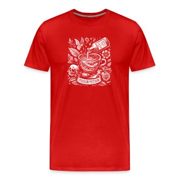 Gift-Fläschchen 3 - Männer Premium Bio T-Shirt - Rot - Vorne - Damien (186cm)