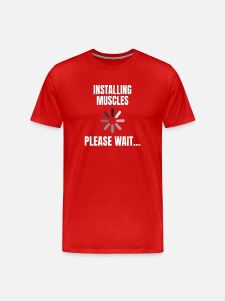 POWERLIFTING: Installing muscles - Men's Premium Organic T-Shirt - red