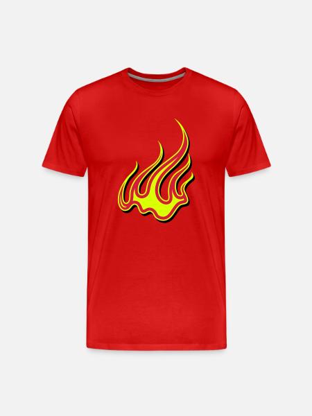 Fire flames art - Men's Premium Organic T-Shirt - red