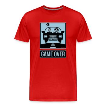 Just Married – Game Over (2C) - T-shirt bio Premium Homme - rouge - Devant - Damien (186cm)