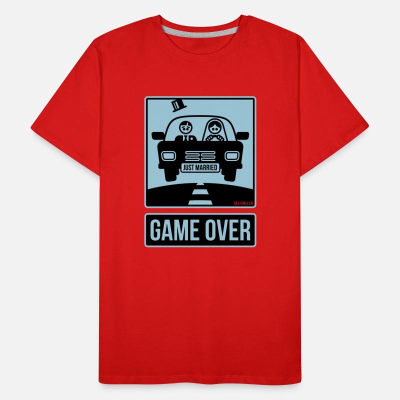 Just Married – Game Over (2C) T-shirt bio Premium Homme