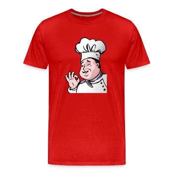 Chefkoch - Männer Premium Bio T-Shirt - Rot - Vorne - Damien (186cm)
