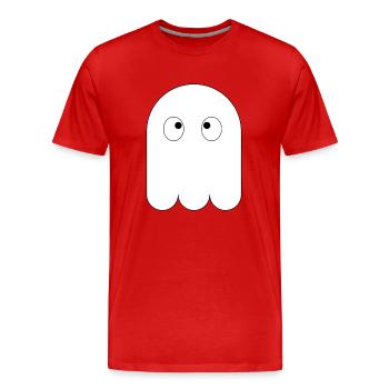 Schielender Geist / Gespenst niedliches Geschenk - Männer Premium Bio T-Shirt - Rot - Vorne - Damien (186cm)