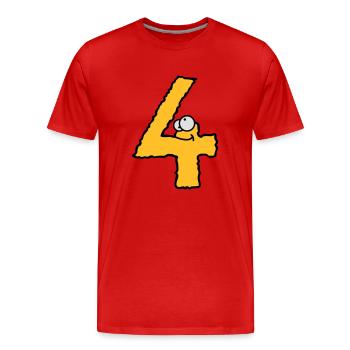 Fun 4 four comic book monsters - Men's Premium Organic T-Shirt - red - Front - Damien (186cm)