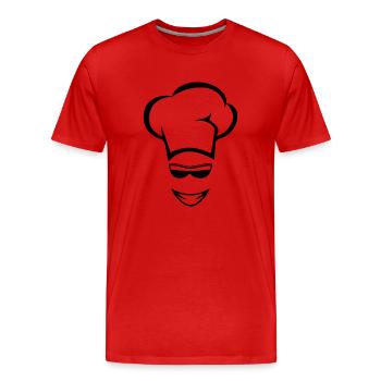 kochen koch sonnenbrille - Männer Premium Bio T-Shirt - Rot - Vorne - Damien (186cm)