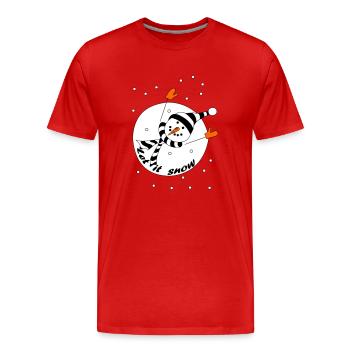 Let it snow - Men's Premium Organic T-Shirt - red - Front - Damien (186cm)