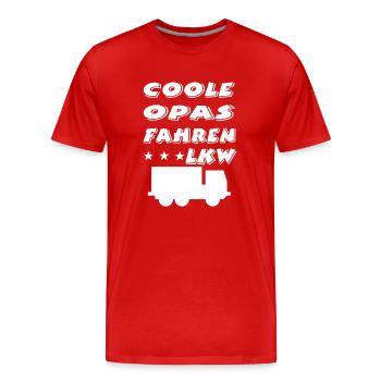 LKW - Männer Premium Bio T-Shirt - Rot - Vorne - Damien (186cm)