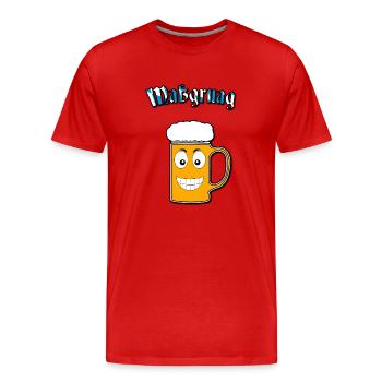 Massgruag/Bierkrug/Maßkrug V2 - Männer Premium Bio T-Shirt - Rot - Vorne - Damien (186cm)