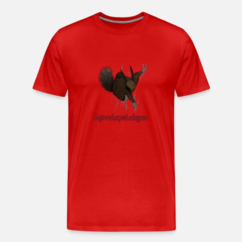 Squirrelapokalypse - Männer Premium Bio T-Shirt - Rot