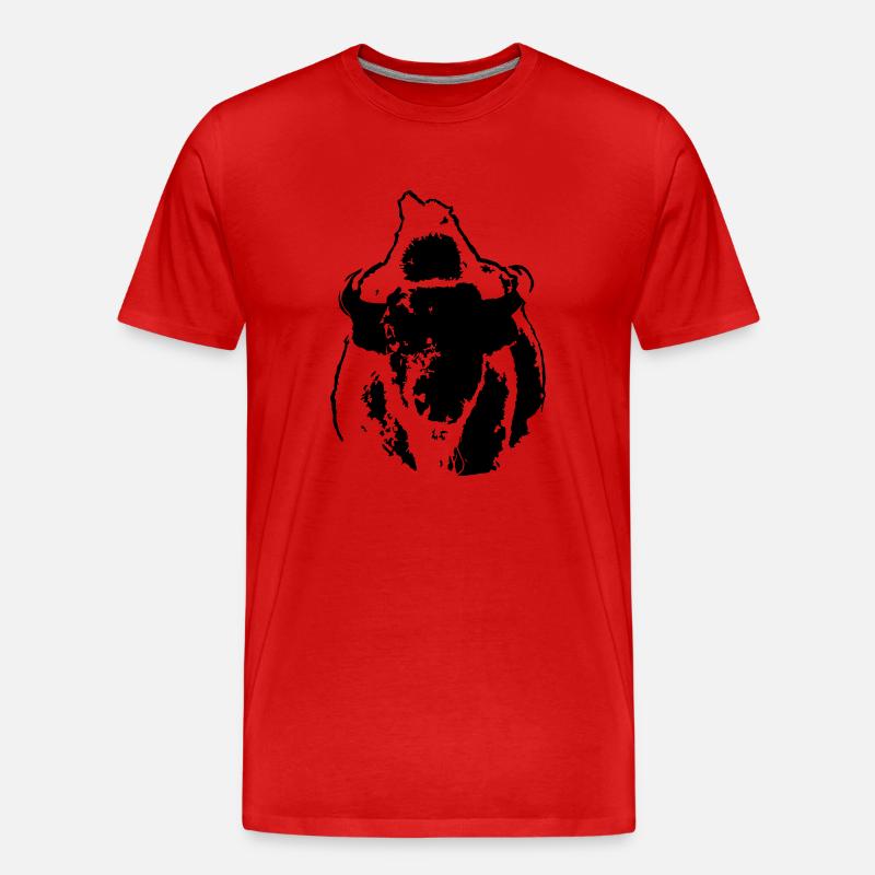 BÜFFEL - Männer Premium Bio T-Shirt - Rot