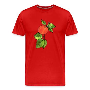Pomme - T-shirt bio Premium Homme - rouge - Devant - Damien (186cm)