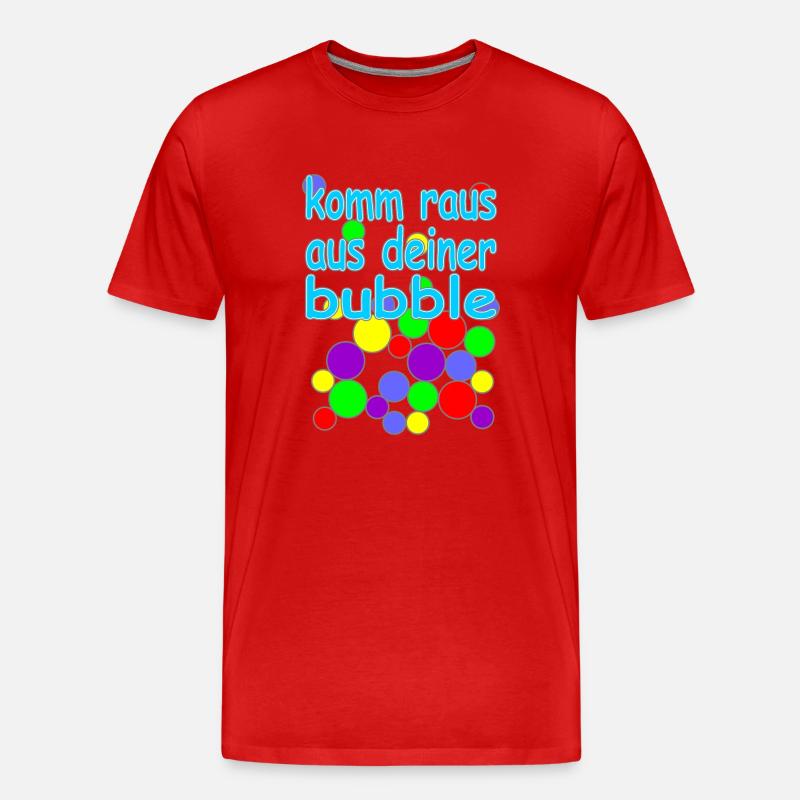 bubble deutsche Version Nr.2 - Männer Premium Bio T-Shirt - Rot
