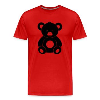 Teddy Bear - Men's Premium Organic T-Shirt - red - Front - Damien (186cm)