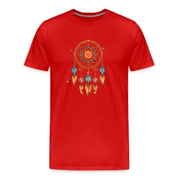 Spiritualité et ésotérisme amérindiens - T-shirt bio Premium Homme - rouge - Devant - Damien (186cm)