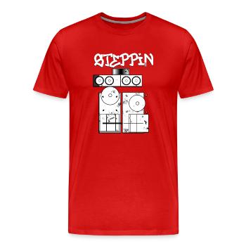 Soundsystem Steppin - T-shirt bio Premium Homme - rouge - Devant - Damien (186cm)