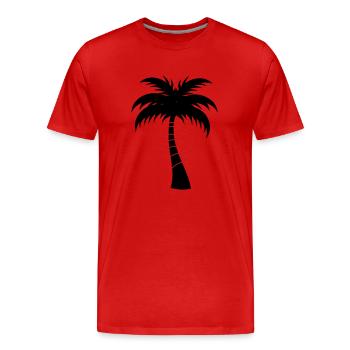 Palme - Männer Premium Bio T-Shirt - Rot - Vorne - Damien (186cm)