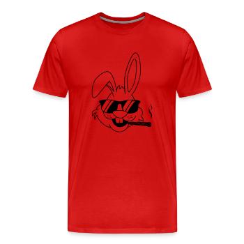 Articulation de lapin - T-shirt bio Premium Homme - rouge - Devant - Damien (186cm)