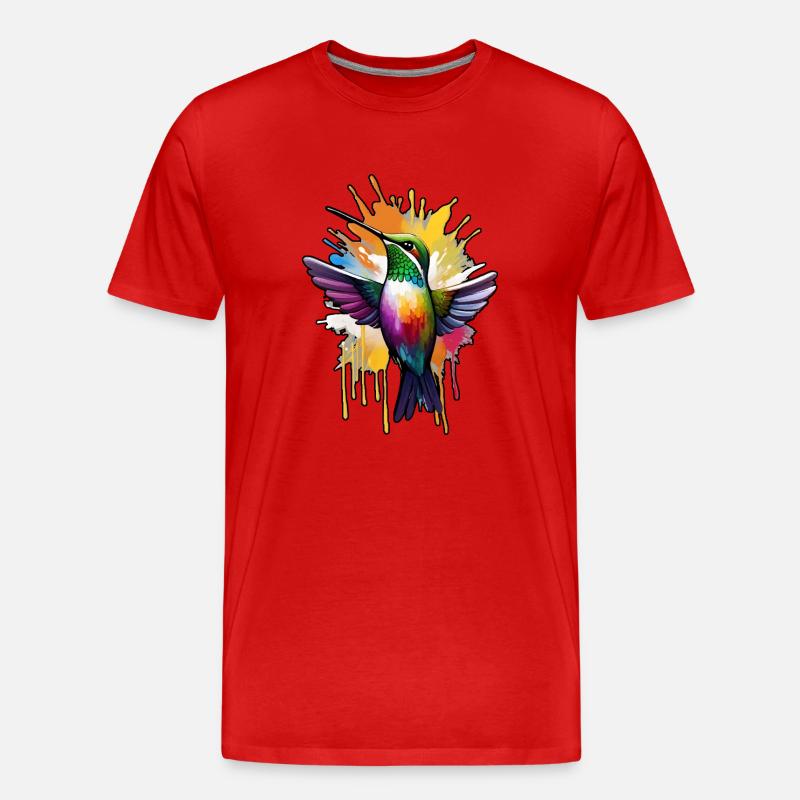 Vogel - Männer Premium Bio T-Shirt - Rot