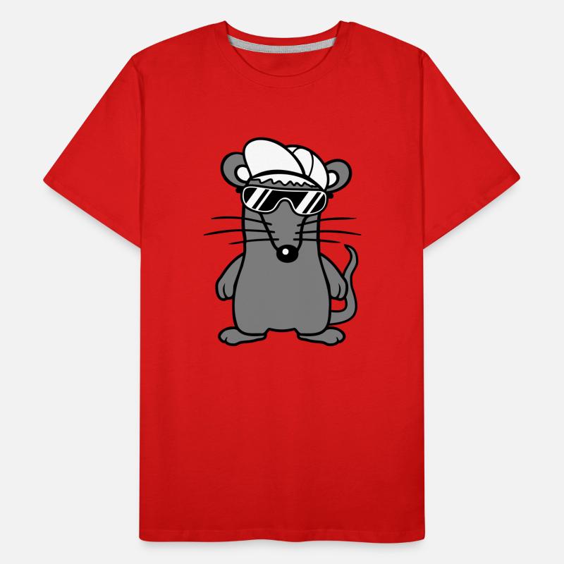 Mouse Sunglasses Cool Cappy Cap Hat Teens Men's Premium Organic T-Shirt