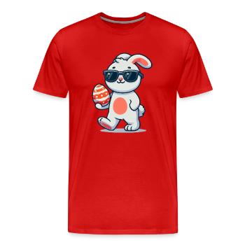 Lapin de Pâques Pâques - T-shirt bio Premium Homme - rouge - Devant - Damien (186cm)
