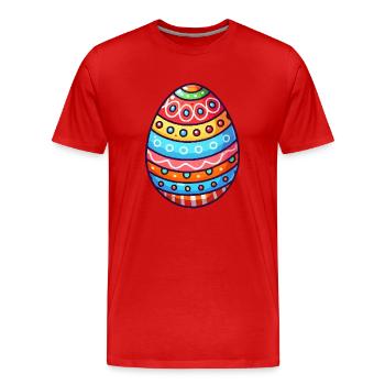 Œuf de Pâques - T-shirt bio Premium Homme - rouge - Devant - Damien (186cm)