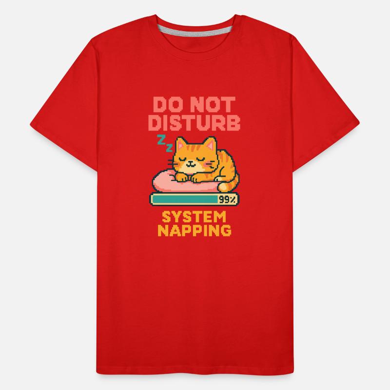 Cat Nap - Nicht stören – System schläft Männer Premium Bio T-Shirt