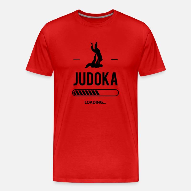 Judoka loading - Männer Premium Bio T-Shirt - Rot