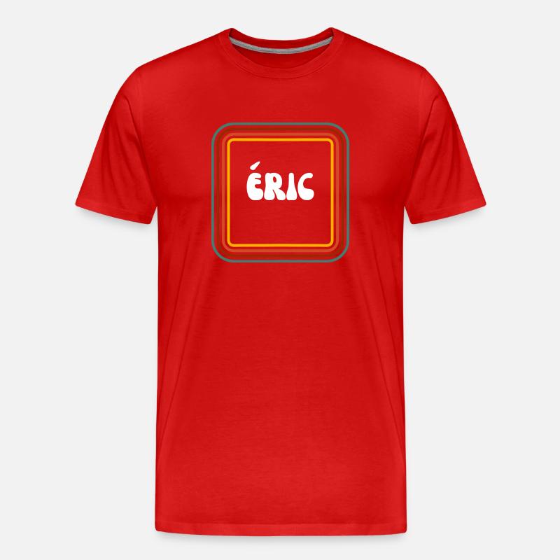 Retro-Name Eric - Männer Premium Bio T-Shirt - Rot