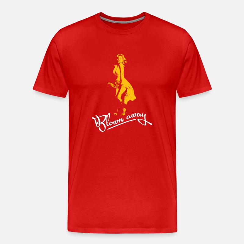 Marilyn Monroe - Umgehauen - Geschenk - Männer Premium Bio T-Shirt - Rot