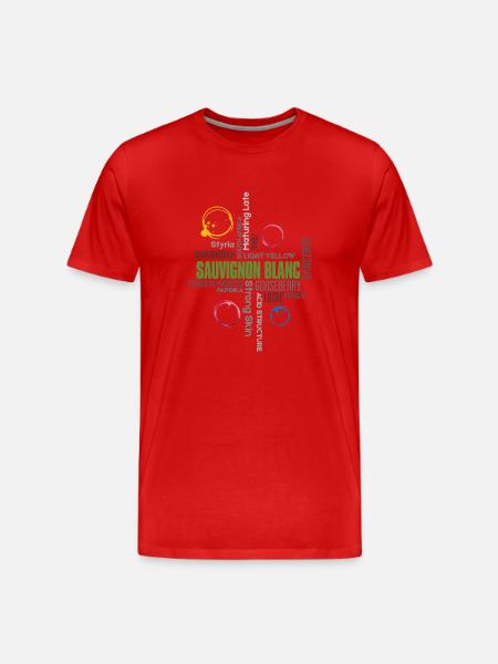 Sauvignon Blanc - Männer Premium Bio T-Shirt - Rot