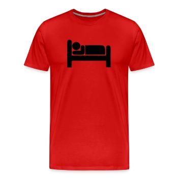 Schlafen - Männer Premium Bio T-Shirt - Rot - Vorne - Damien (186cm)