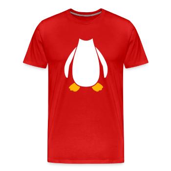 Penguin Costume Animal Carnival Animal Costume Funny - Men's Premium Organic T-Shirt - red - Front - Damien (186cm)