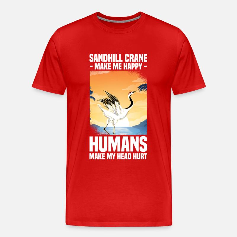 Kanadakranich - Männer Premium Bio T-Shirt - Rot