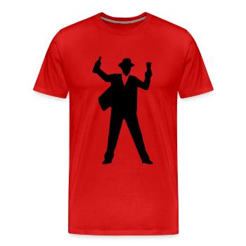 Booze Silhouette Party - Men's Premium Organic T-Shirt - red - Front - Damien (186cm)