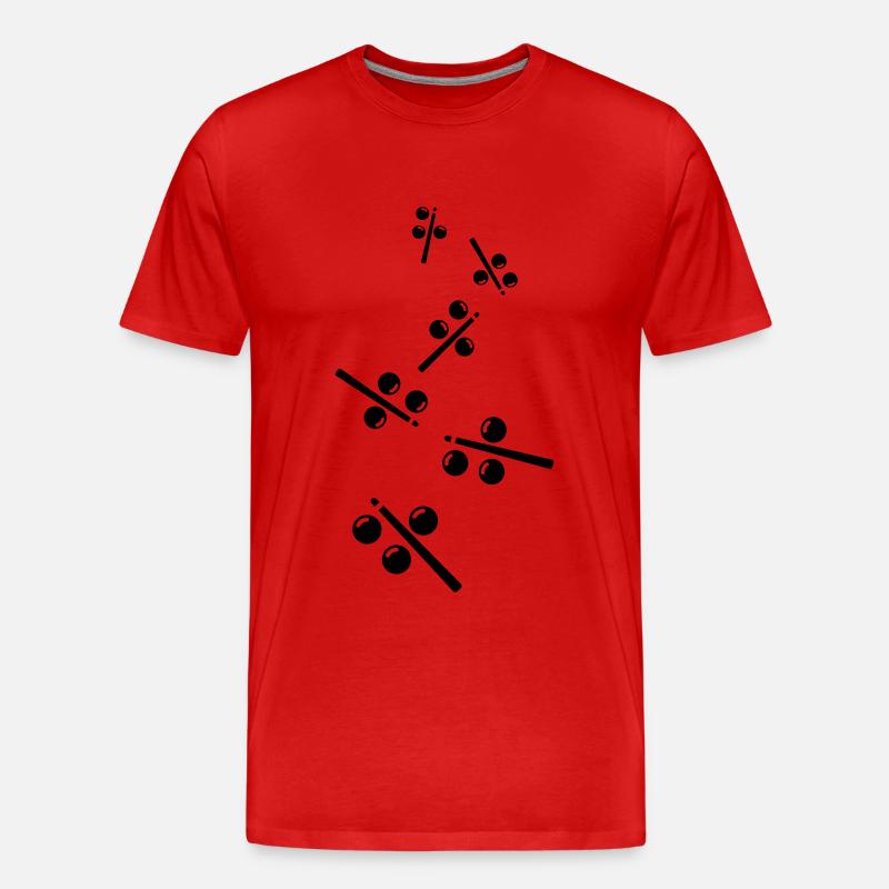Billard symbol icon - Männer Premium Bio T-Shirt - Rot