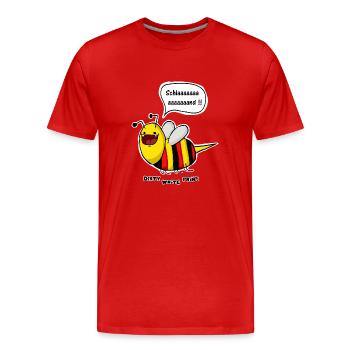 Ich bin eine Biene - Premium Longsleeve - Women - Männer Premium Bio T-Shirt - Rot - Vorne - Damien (186cm)