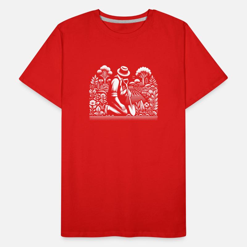 Gardener at work Men's Premium Organic T-Shirt