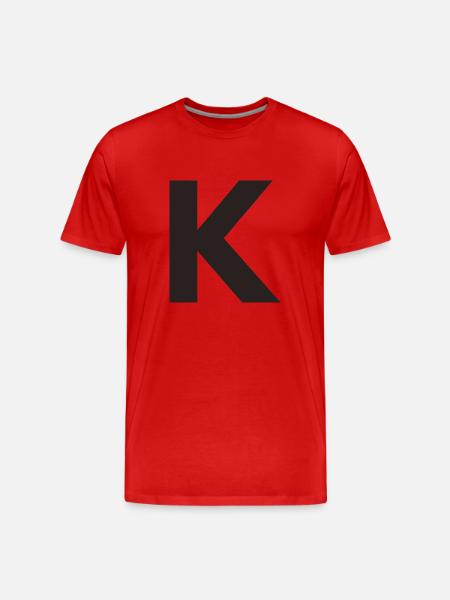 K - Men's Premium Organic T-Shirt - red