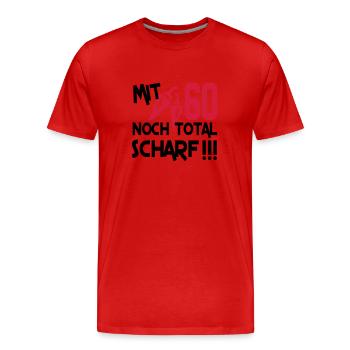 total_scharf_60 - T-shirt bio Premium Homme - rouge - Devant - Damien (186cm)